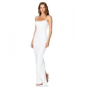 Nookie Bailey Column Maxi Dress Gown Wedding Formal Bridal Shower White Size XL